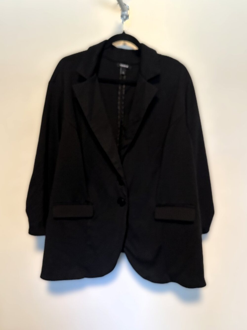 Torrid Black Blazer with 3/4 Ruched Sleeves **Size 5XL**
